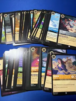 Disney Lorcana Cards Bulk over 100+ Mixed Cards Random Card Lot TCG. Base Cards - Image 1