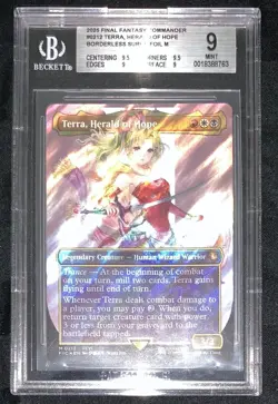 Terra, Herald of Hope Borderless Surge Foil BGS 9 Graded Final Fantasy MTG - Image 1