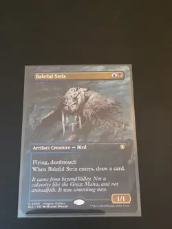 Mtg Baleful Strix 0086 BLC Borderless NM - Image 1