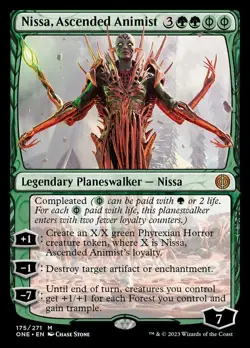 1x Nissa, Ascended Animist NM-Mint, English Phyrexia: All Will Be One MTG Magic - Image 1