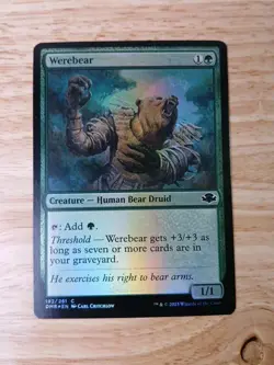 MTG Werebear FOIL Dominaria Remastered LP - Image 1