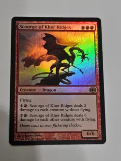 MTG FOIL Scourge of Kher Ridges Rare - Future Sight #107 Ex-NM - Image 1