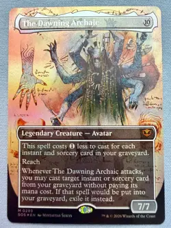 The Dawning Archaic (Borderless) FOIL - MTG Secrets of Strixhaven SOS #289 NM - Image 1