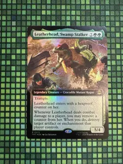 MTG Leatherhead, Swamp Stalker #0272 Foil Extended Art Rare TMNT (TMT) - Image 1