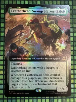 MTG Leatherhead, Swamp Stalker #0272 Foil Extended Art Rare TMNT (TMT) - Image 2