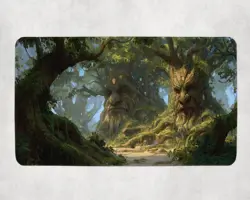 MTG Playmat - Ancient Forest Tree Guardian MTG Playmat Fantasy Woodland Ent Tree - Image 1