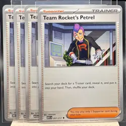 4x Team Rocket's Petrel 207/217 Uncommon Ascended Heroes Pokemon TCG Playset NM - Image 1