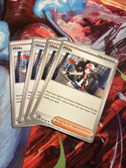 4x Hilda 084/086 Pokemon TCG White Flare Uncommon Cards - NM Playset - Image 1