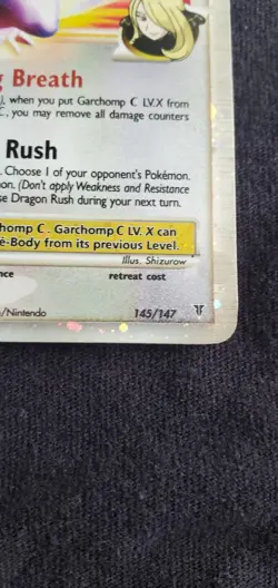 2009 POKEMON PLATINUM SUPREME VICTORS GARCHOMP C LV.X #145 - Image 5