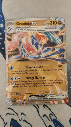 Pokemon TCG Greninja ex #106/167 - SV06: Twilight Masquerade Double Rare NM - Image 1