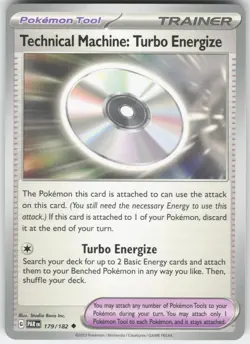 Technical Machine: Turbo Energize 179/182 Uncommon Paradox Rift Pokemon NM - Image 1