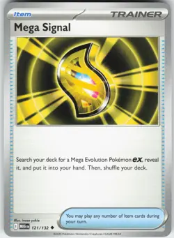Mega Signal 121/132 Uncommon Mega Evolution Pokemon Near Mint - Image 1