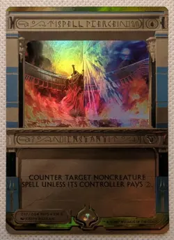 Spell Pierce NM FOIL (17/54) Amonkhet Invocations LP MTG Magic the Gathering - Image 1