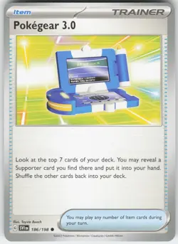 Pokegear 3.0 186/198 Common Scarlet & Violet Pokemon Near Mint - Image 1