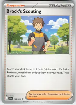Brock's Scouting 146/159 Uncommon Journey Together Pokemon Near Mint - Image 1