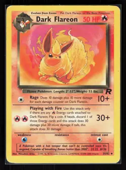 Dark Flareon Unlimited Uncommon Pokemon Team Rocket 35/82 HP - Image 1