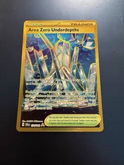 Pokemon TCG Area Zero Underdepths 174/142 Stellar Crown Gold Secret Rare Holo - Image 1