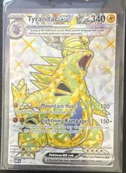 Pokemon Tyranitar EX 211/197 Obsidian Flames Ultra Rare Full Art Holo 340 HP - Image 1