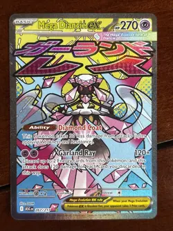 Pokemon Ascended Heroes Mega Diancie Ex 267/217 Full Art Holo Rare - Image 1