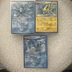 POKEMON PLASMA FREEZE EEVEELUTIONS GLACEON 23/116 JOLTEON 31/116 VAPOREON 20/116 - Image 1