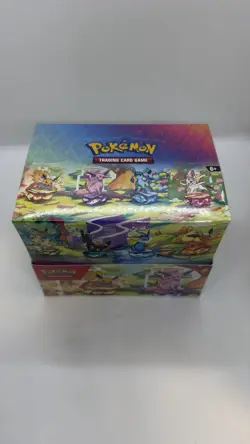 Pokemon Prismatic Evolution Mini Tin Complete Set Of 8 W/ Display Box New Sealed - Image 3