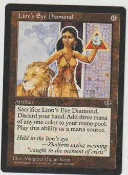 x1 carte Mirage - Lion's Eye Diamond MAGIC MTG ENGLISH 1996 EX-NM - Image 1