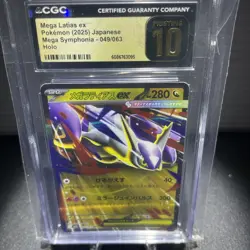 Pokemon TCG Mega Latias Ex 2025 Japanese Mega Symphonia 049/063 CGC Pristine 10 - Image 1
