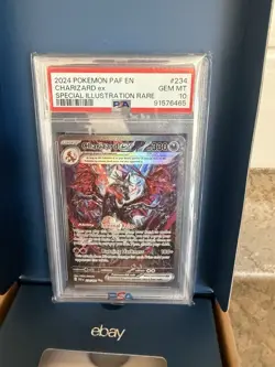 2024 POKEMON PAF EN-PALDEAN FATES SPECIAL ILLUSTRATION RARE CHARIZARD EX PSA 10 - Image 1