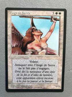 Mtg Carte Magic Fbb Serra Angel French Foreign Black Bordered NM - Image 1