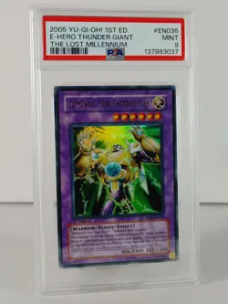 Elemental Hero Thunder Giant - Ultra Rare - YuGiOH - TLM EN036 - 1st ed - PSA 9 - Image 2