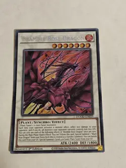 Yugioh DOOD-EN039 Bramble Rose Dragon Secret Rare NM 1st Edition - Image 1