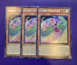 x3 Harpie Perfumer Secret Rare 1st Edition LDS2-EN076 NM Yugioh - Image 1