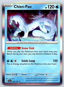 Chien-Pao - Surging Sparks SSP 056/191 Holo Rare Pokemon Card - Image 1
