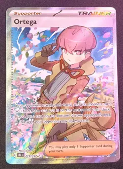 Pokemon TCG Ortega Obsidian Flames Full Art Trainer Ultra Rare Card 219/197 NM - Image 1