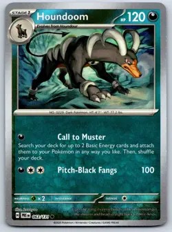 Houndoom - Master Ball - Prismatic Evolutions 063/131 kawayoo Pokemon Card NM - Image 1
