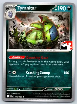Tyranitar - Prize Pack Series 7 - Journey Together Pokemon Card NM - Image 1