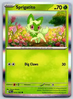 Sprigatito (Holo) Paldea Evolved 013/193 Pokemon Card NM - Image 1