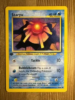 Staryu - 56/64 - 1st Edition Neo Revelation Set - Pokemon Card - NM - Image 1