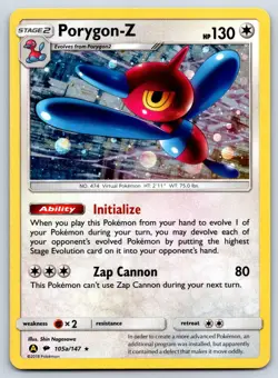Porygon-Z (Cosmos Holo) Burning Shadows 105a/147 Pokemon Card NM - Image 1