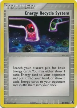 Energy Recycle System - 81/115 - Uncommon - Reverse Holo PL/MP, English Pokemon - Image 1