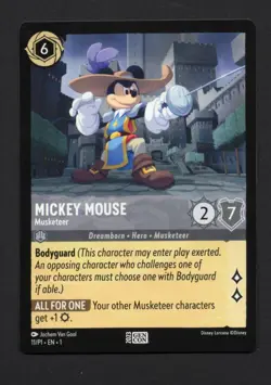 Disney Lorcana GenCon 2023 exclusive: Mickey Mouse Musketeer promo card NM - Image 1