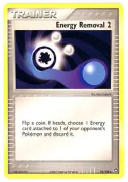Energy Removal 2 - 74/108 - Uncommon LP, English Pokemon EX Power Keepers - Image 1