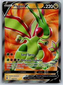 Flygon V (Full Art) Brilliant Stars 164/172 Ultra Rare Pokemon Card NM - Image 1