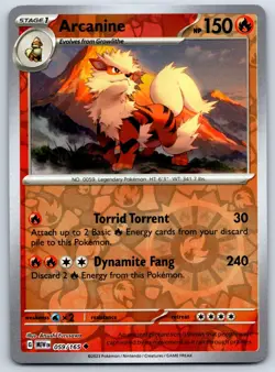 Arcanine - Reverse Holo - Scarlet Violet 151 EN 059/165 Pokemon Card - Image 1
