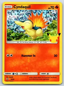 Cyndaquil (Holo) McDonald's 25th Anniversary Promo 010/025 Pokemon Card - Image 1