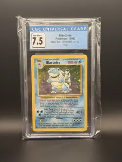 CGC 7.5 Blastoise 1999 Base Set Unlimited Holo 2/102 - Pokemon Card - Image 1