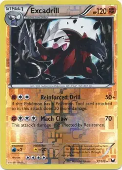 Excadrill - 57/108 - Rare - Reverse Holo NM, English Pokemon Dark Explorers - Image 1