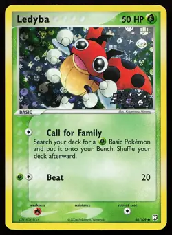 Ledyba 64/109 Common Reverse Holo Stamped Team Rocket Returns Pokemon Card - Image 1