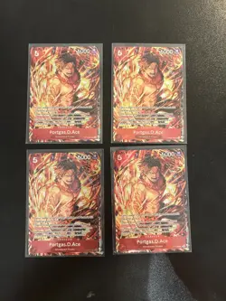 Portgas.D.Ace (Illustration Box Vol.5) SR One Piece Promo cards ST15-005 X4 - Image 2