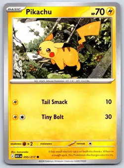 Pikachu ME: Ascended Heroes 055/217 Pokemon Card NM - Image 1